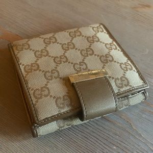Gucci Canvas and Leather Wallet - Pre owned